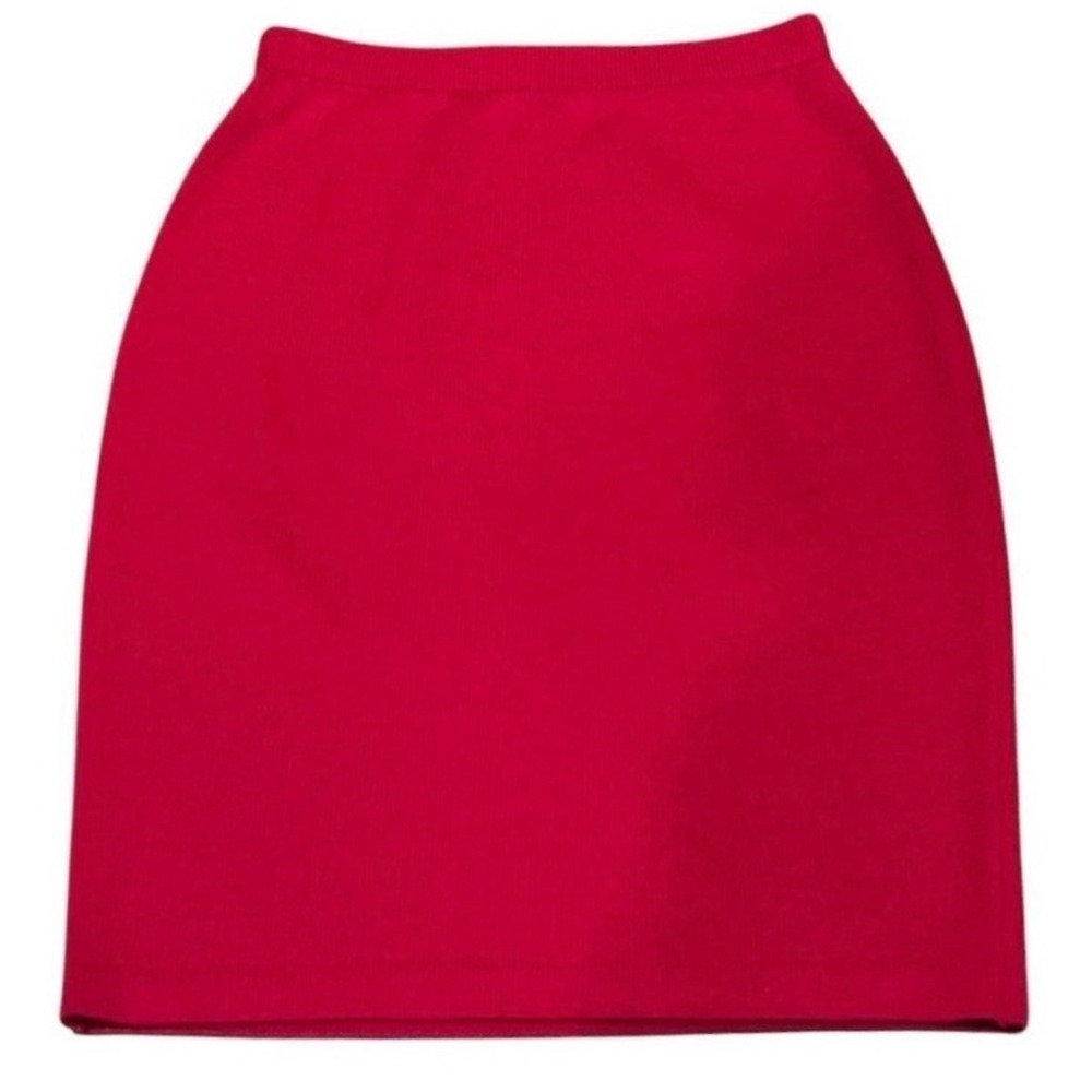 ST JOHN COLLECTION by Marie Gray Wool Santana Red Skirt Size 2 Made in USA